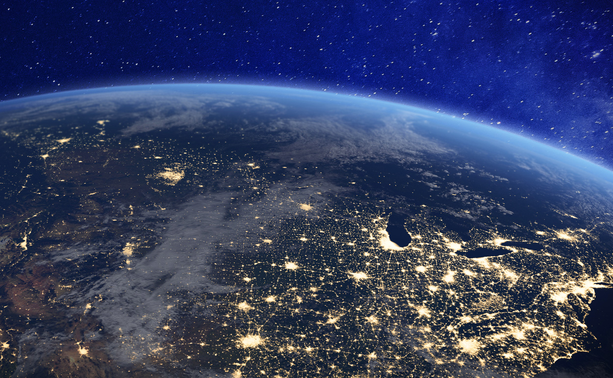 Eastern US as seen from space